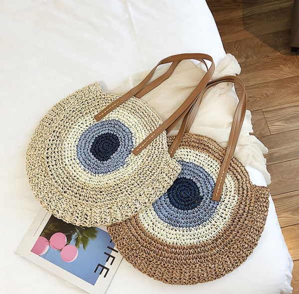 Seaside Straw Bag - Khaki