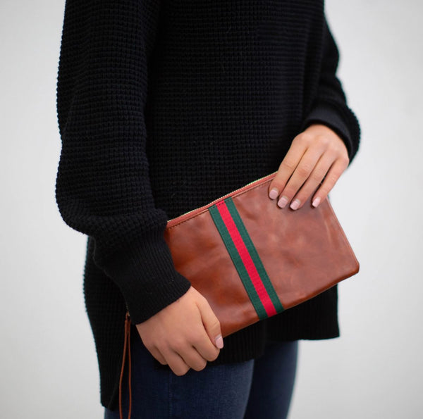 Whitney Clutch - Red/Green